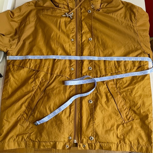 Frank & Oak Unisex Mustard Hooded Windbreaker Jacket - Picture 14 of 16